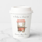 A Baby Is Brewing Coffee Cart Baby Shower 紙コップ (裏面)