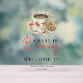 A baby is brewing coffee cup baby shower アクリルサイン (ニュートラル)