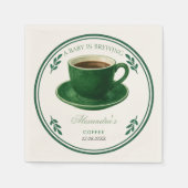 A Baby Is Brewing Coffee Cup Baby Shower スタンダードカクテルナプキン (正面)