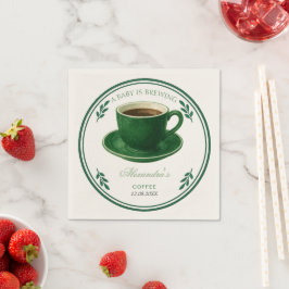 A Baby Is Brewing Coffee Cup Baby Shower スタンダードカクテルナプキン