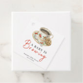A Baby Is Brewing Coffee Cup Baby Shower フェイバータグ (インサイチュ)