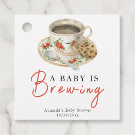 A Baby Is Brewing Coffee Cup Baby Shower フェイバータグ