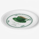 A Baby Is Brewing Coffee Cup Baby Shower ペーパープレート (アングル)