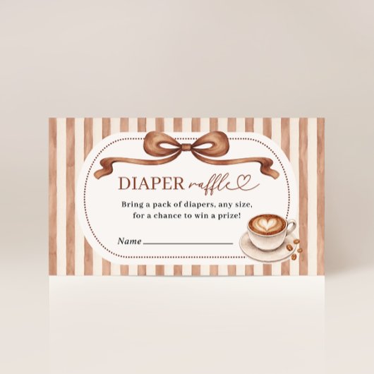 A Baby is Brewing Coffee Diaper Raffle エンクロージャーカード