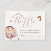 A baby is brewing coffee pink bow diaper raffle エンクロージャーカード (正面)