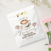 A Baby is Brewing Coffee Theme Baby Shower フェイバーバッグ (封をした状態)
