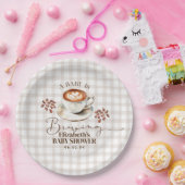 A Baby is Brewing Coffee Theme Baby Shower ペーパープレート (パーティー)