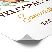 A Baby is Brewing Coffee Welcome Sign ポスター (角)