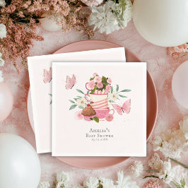 A Baby is brewing garden tea party Baby shower スタンダードカクテルナプキン