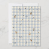 A Baby is Brewing Gingham Coffee Baby Shower 招待状 (裏面)