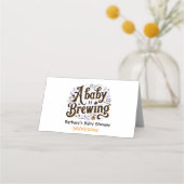 A Baby is Brewing Halloween Baby Shower プレイスカード (裏面)