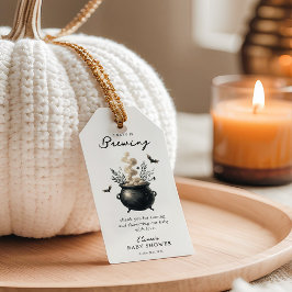 'a Baby is Brewing' Halloween Baby Shower Favor ギフトタグ