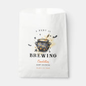 A Baby is Brewing Halloween Cauldron Baby Shower フェイバーバッグ (正面)