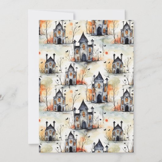 A Baby is Brewing Halloween Cauldron Baby Shower 招待状 (裏面)