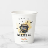 A Baby is Brewing Halloween Cauldron Baby Shower 紙コップ (裏面)