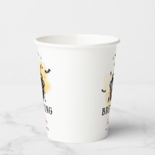 A Baby is Brewing Halloween Cauldron Baby Shower 紙コップ (左)