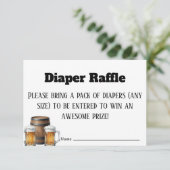 A Baby is Brewing Rustic Diaper Raffle Ticket Card サンキューカード (スタンド正面)