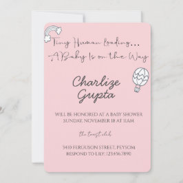 A Baby Is on the Way Baby Shower  招待状