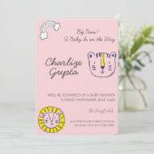 A Baby Is on the Way Baby Shower 招待状 (スタンド正面)