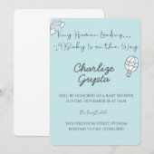 A Baby Is on the Way Baby Shower  招待状 (正面/裏面)