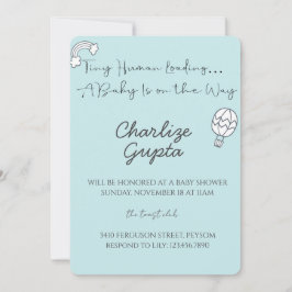 A Baby Is on the Way Baby Shower  招待状