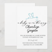 A Baby Is on the Way Baby Shower  招待状 (正面/裏面)