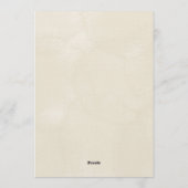 A baby shower invitation with delicate floral 招待状 (裏面)