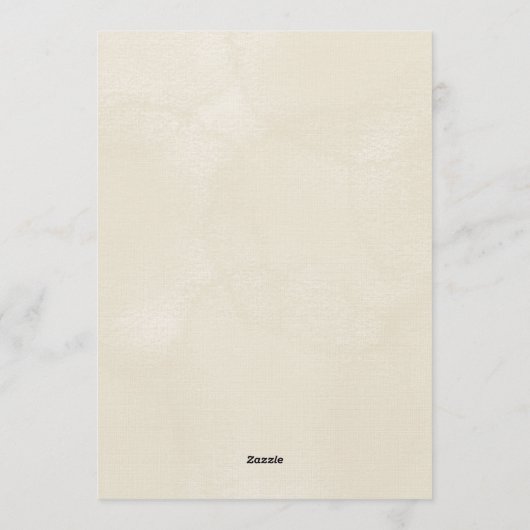 A baby shower invitation with delicate floral 招待状 (裏面)