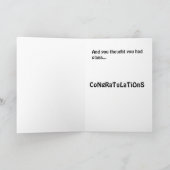 "A Babys To Do List"グリーティングカード カード (内部)