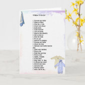 "A Babys To Do List"グリーティングカード カード (黄色い花)