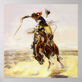 “A Bad Hoss” by Charles M Russell ポスター (正面)