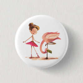 A Bailarina e o Flamingo 缶バッジ