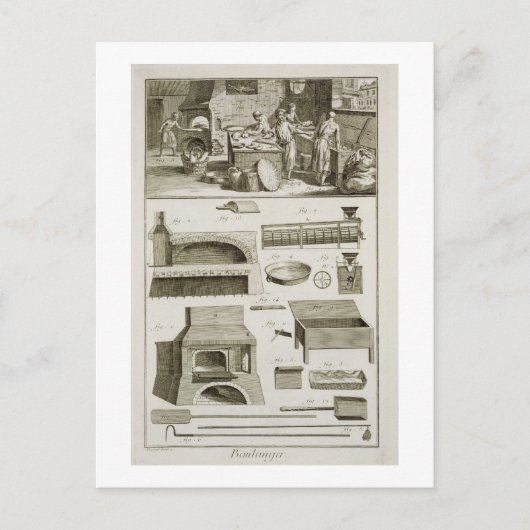 A bakery and baking equipment, from the 'Encyclope ポストカード (正面)