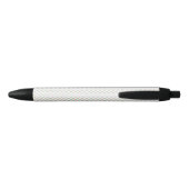 A ballpoint pen with a white, textured barrel  黒ボールペン (裏面)