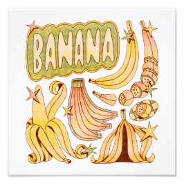A Banana / Illustration of Banana  フォトプリント