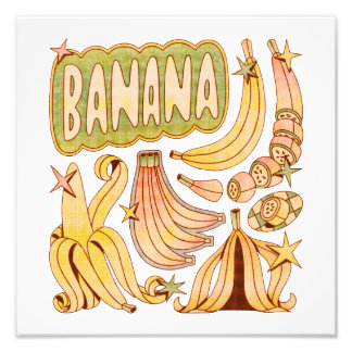 A Banana / Illustration of Banana  フォトプリント
