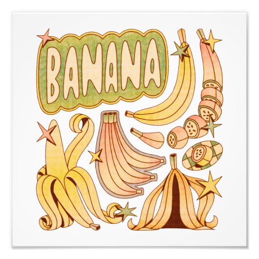 A Banana / Illustration of Banana  フォトプリント (正面)