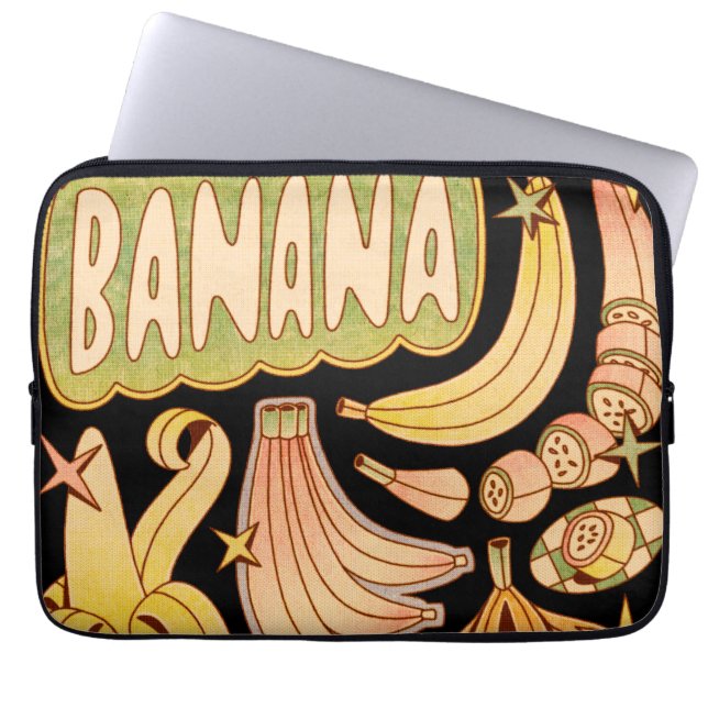 A Banana / Illustration of Banana  ラップトップスリーブ (正面)