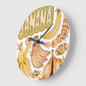 A Banana / Illustration of Banana  ラージ壁時計 (傾斜)