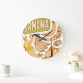 A Banana / Illustration of Banana  ラージ壁時計 (ホーム)