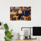 A Bar at the Folies-Bergere by Edouard Manet ポスター (ホームオフィス)