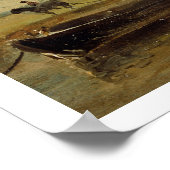 A Barge below Flatford Lock, c.1810 (キャンバスの油) ポスター (角)