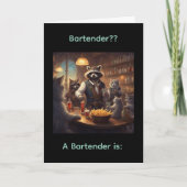 A Bartender is ?? Birthday card カード (正面)