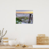 A Beach Fence at Sunset ポスター (キッチン)