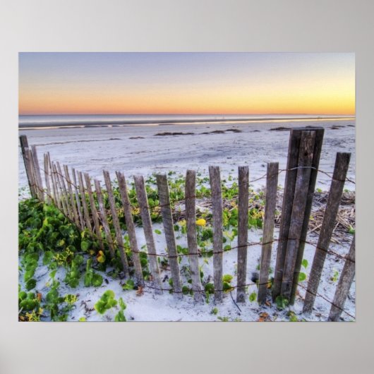 A Beach Fence at Sunset ポスター (正面)