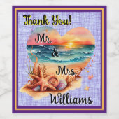 A Beachy Thank You!  ワインラベル (シングルラベル)