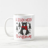A Beardy Merry Christmas Cute Bear コーヒーマグカップ (左)