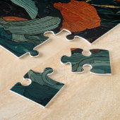 A Beautiful Art Nouveau Mermaid with Red Hair ジグソーパズル (側面)