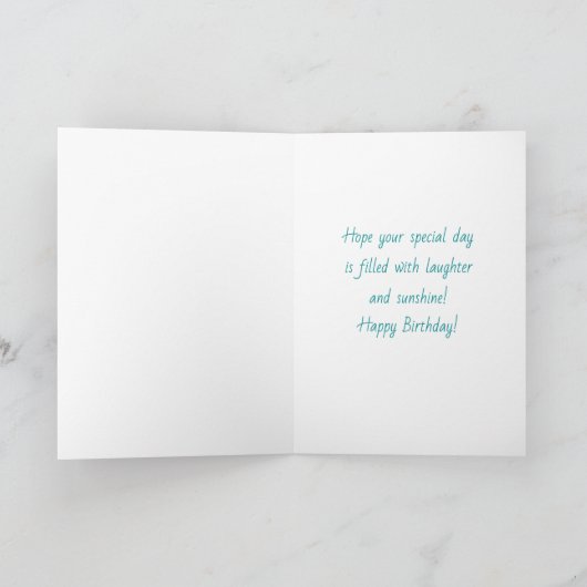 A Beautiful Birthday with Pretty Flowers and Cake カード (内部)