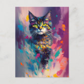 A Beautiful Cat Colorful ポストカード (正面)
